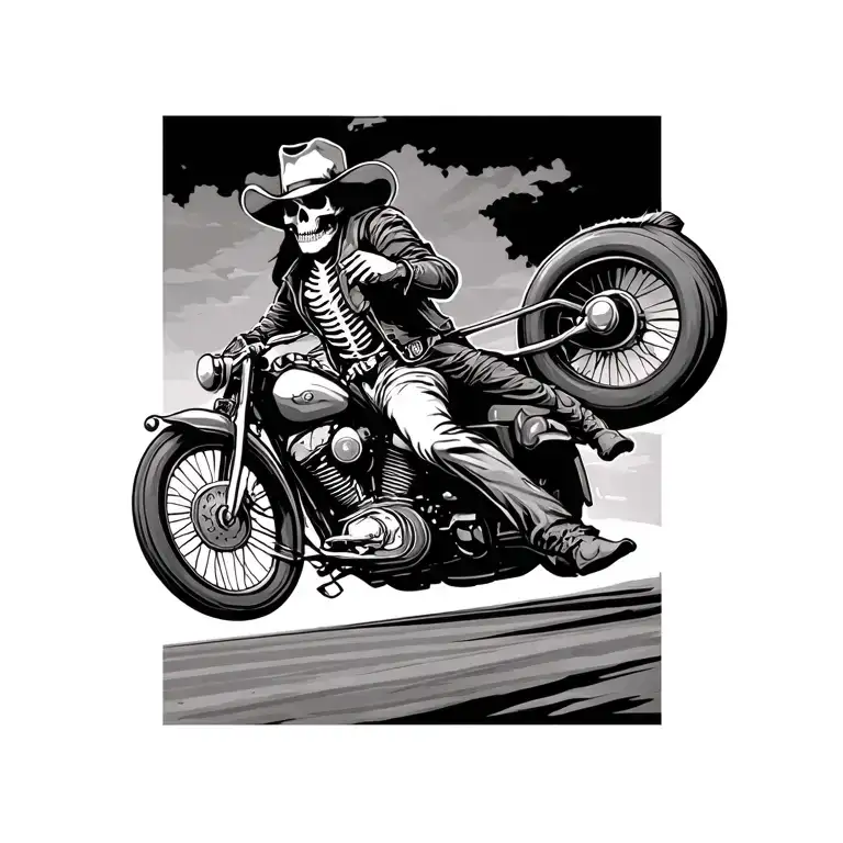 Skelton Cowboy Riding