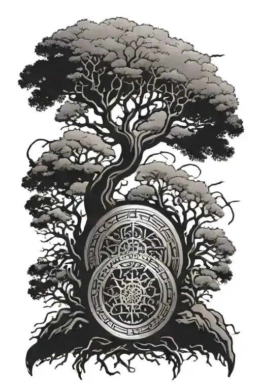 Vegvisir With Yggdrasil