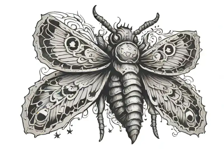 Death Moth In Seven Pointed Star