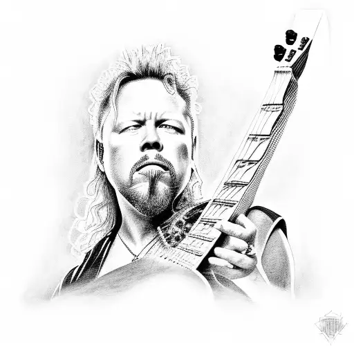 Metallica James Hetfield With Explorer Guitar