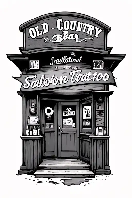 Traditional Western Old Country Saloon Bar