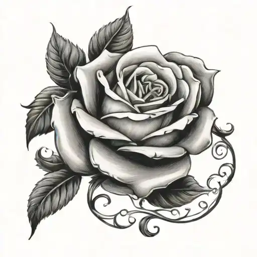 Name With Rose Intertwined