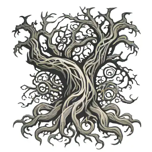 Viking Tree Roots And Vines Wrapped