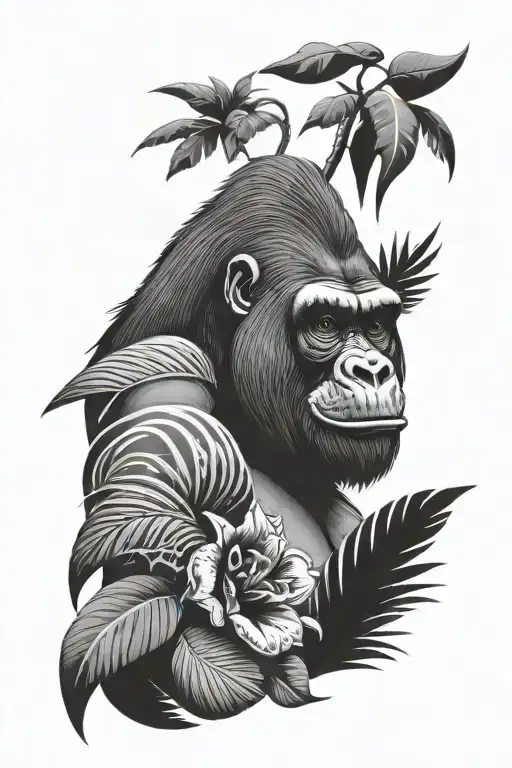 Polynesian Tattoo Gorilla