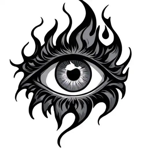 Evil Eye In Flame