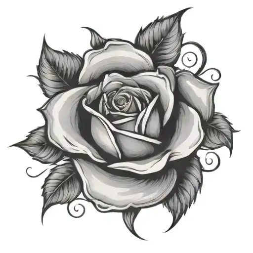 Initial Y With A Rose