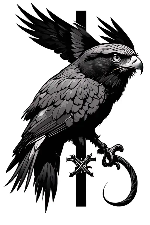 Cross With Hawk Eyes In It