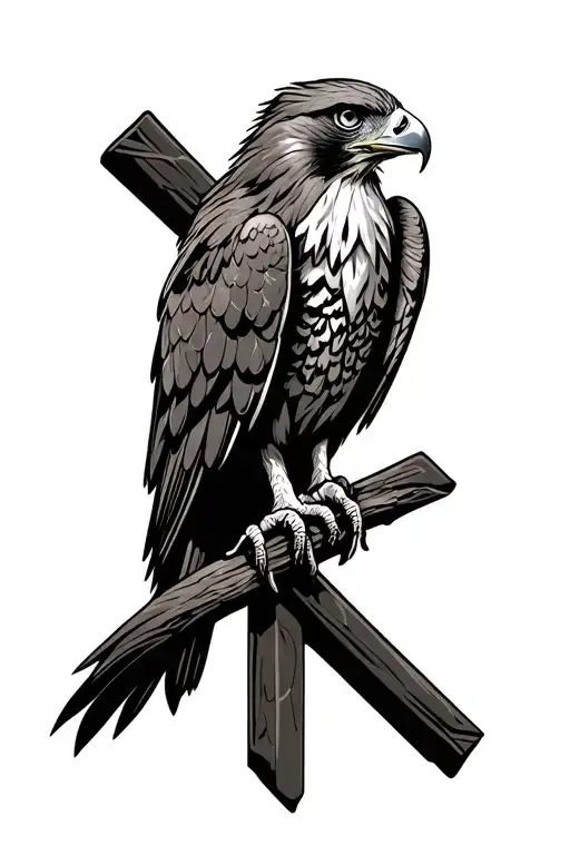 Hawk In A Cross