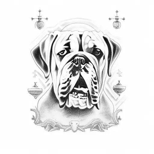 Religious Tattoo Of Black St Lazarus With Bulldogs At His Feet