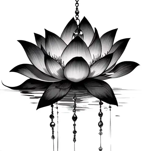 Lotus Flower Hanging From Mouth