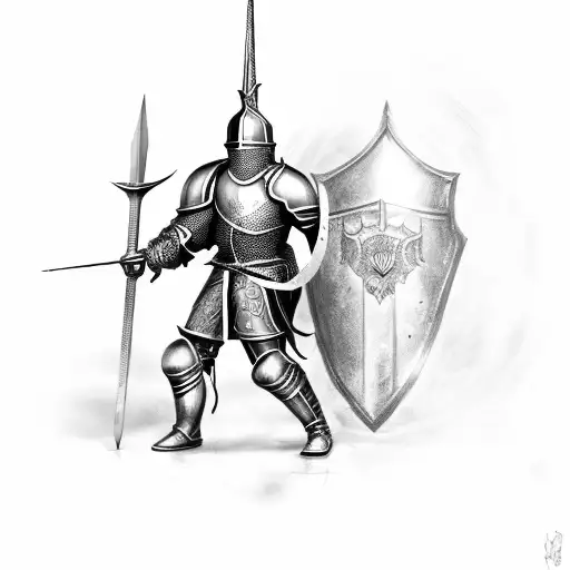 A Knight With Lion Head In Armor