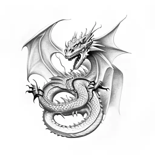 Dragon Trying To Eat Symbol