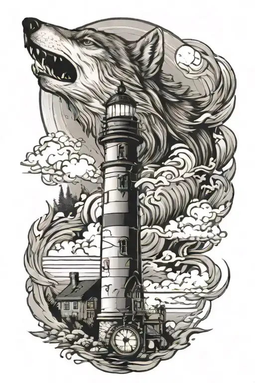 Lighthouse Wolf Fire Coming
