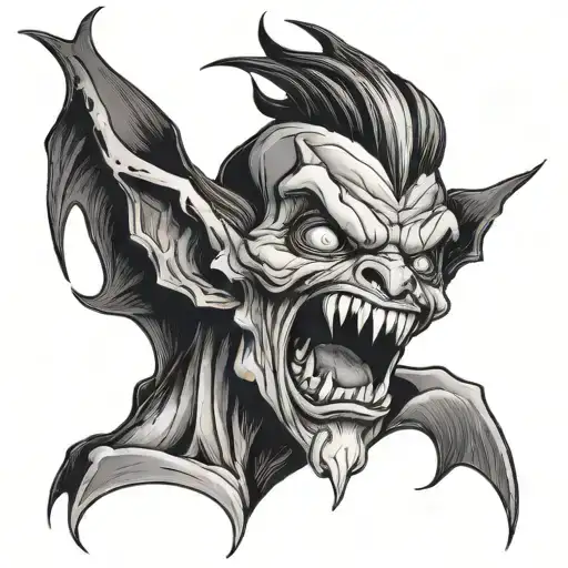 A Creepy Demon With Sharp Claws And An Open Mouth