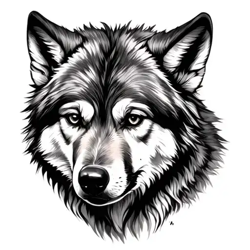 Wolf That Protects Its Realistic Puppy