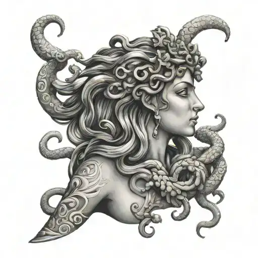 Greek Mythology Medusa Back