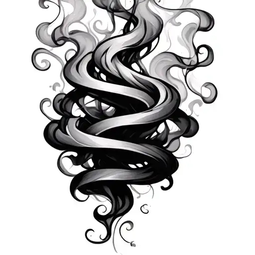 Vine Wrapping With Smoke Forming The Shape