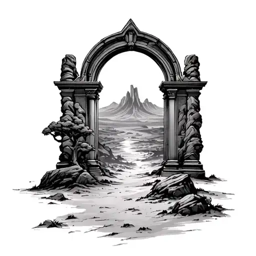 Heaven Gates Across Chest Filled Desert Landscape