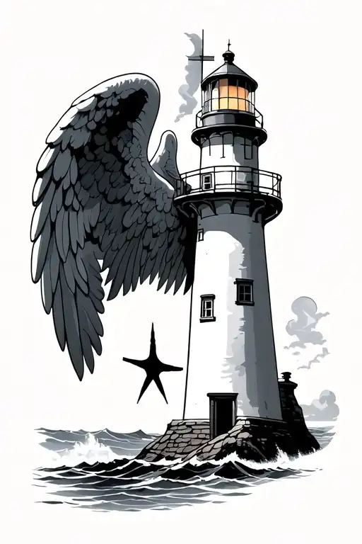 Lighthouse And Angel