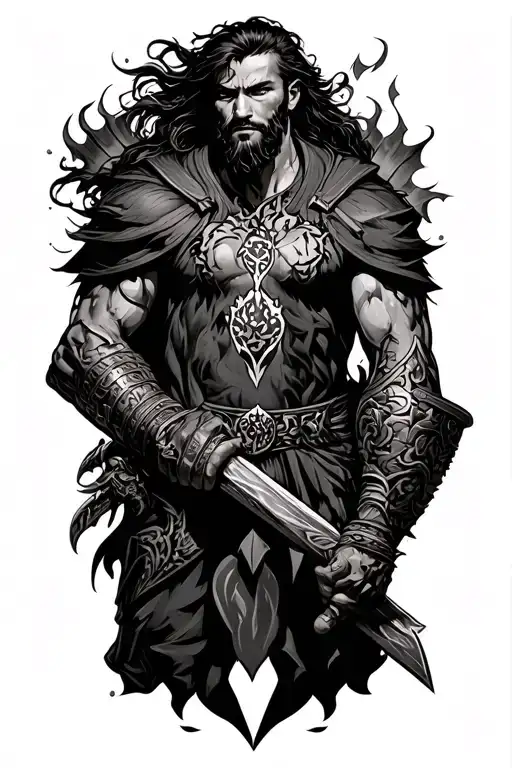 Michael Archangle Warrior Wielding