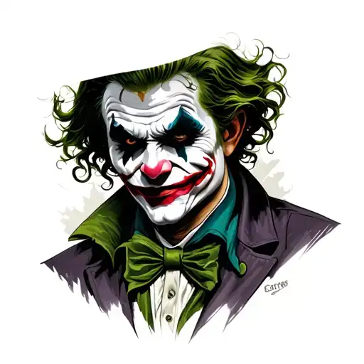 Joker Tattoos On The Neck