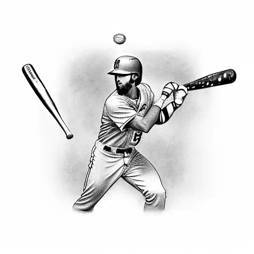 A College Baseball Player Swinging A Bat With Jesus Watching Over Him