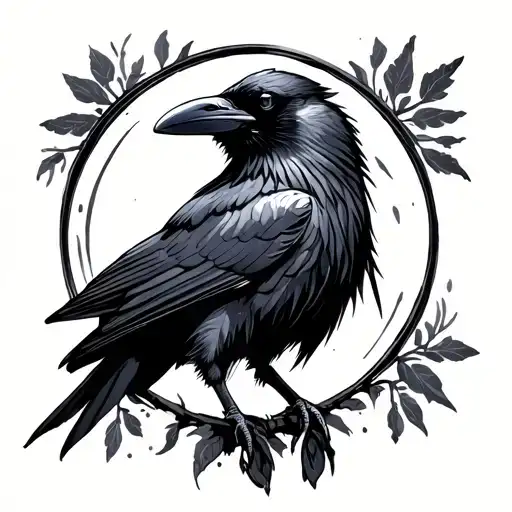 Raven In Circle Native