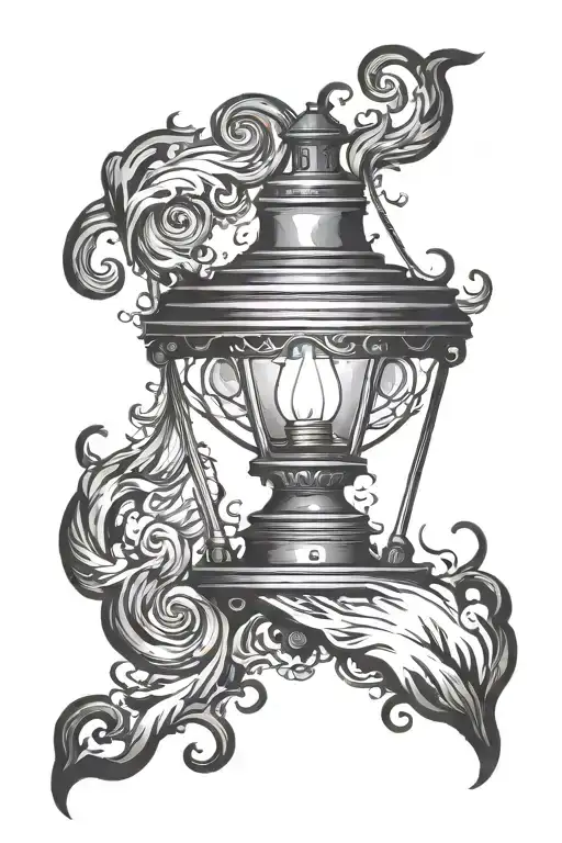 Lamp With Black Smoke