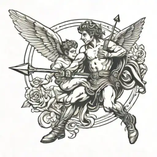 Cupid Shoots Cowboy With An Arrow