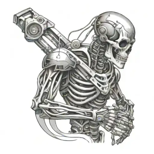 Sci Fi Robot Skeleton Arm Sleeve