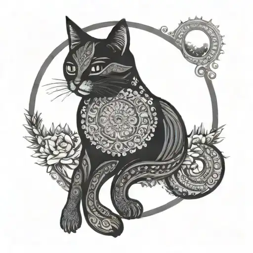 Moon Cat Mandala