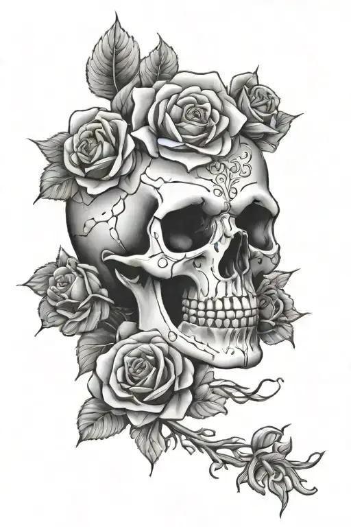 Skull And Roses