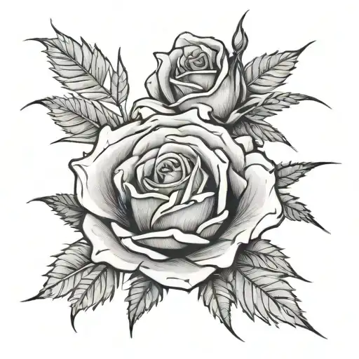 Rose Hidden Behind Thorns