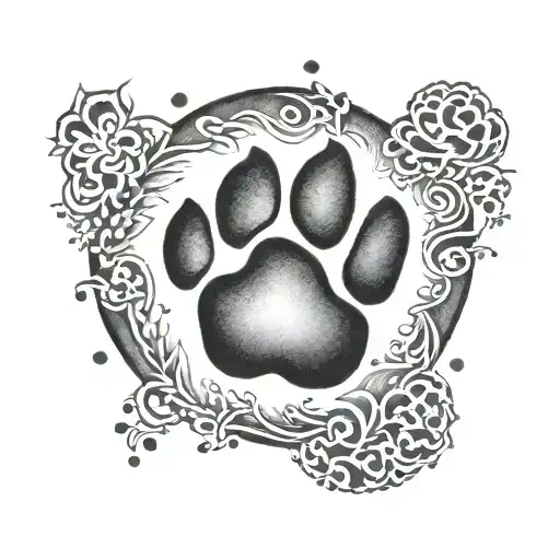 Semicolon Incorporated Paw Print