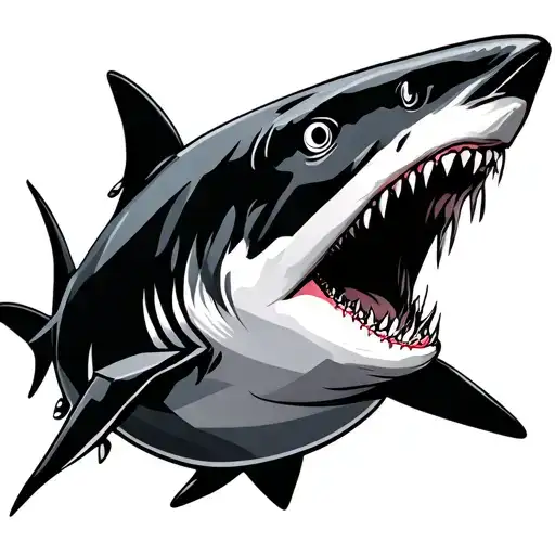 Geometric Shark And Shape