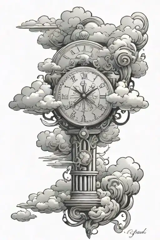 Clouds Surrounding Roman Numerals