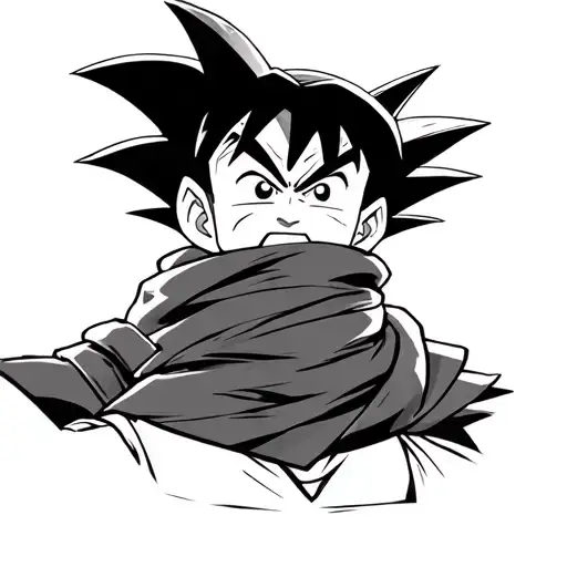 99 Son Goku With A Scarf On The Face Listed Uh