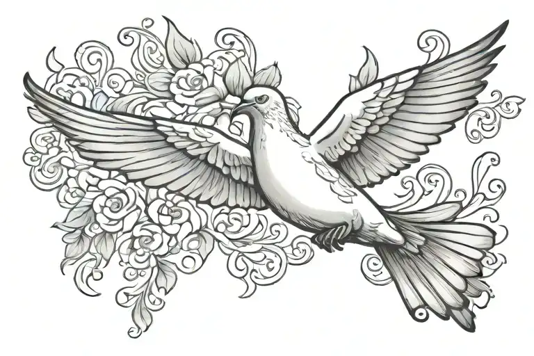 Dove Flying