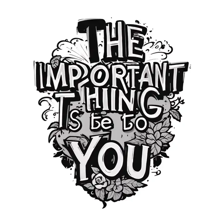 Phrase Meesmo That Is Bizarre As Shadow Of The Phrase The Important Thing Is To Be You