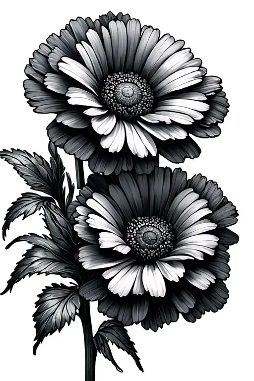 Carnation And Daisy Fletching Including Iris