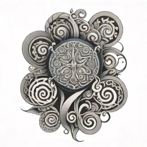 Back Peice With Abstract And Greek Patterns Syllogism