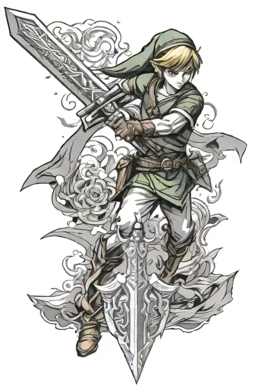 Link Pulling Master Sword