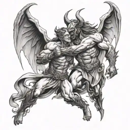 Demon Fighting Angel
