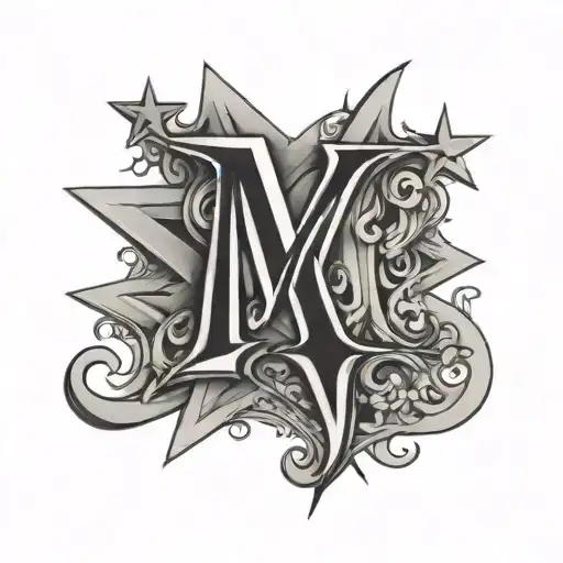 Number 3 Letter M Next To And Under A Star