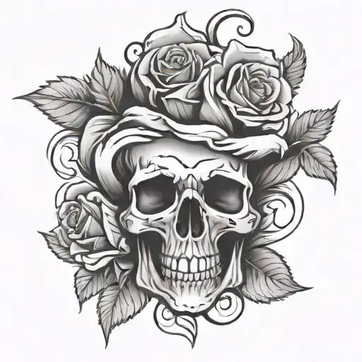 Skull And Rose