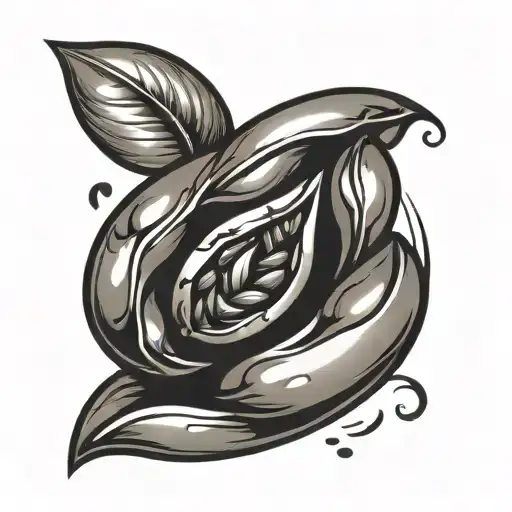 An Abstract Coffee Bean With Encryption Symbols Integrated Into The Design