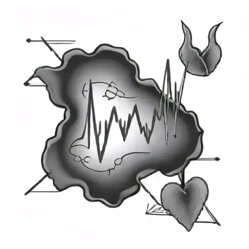 Ecg Line With Name Toola In Between Them