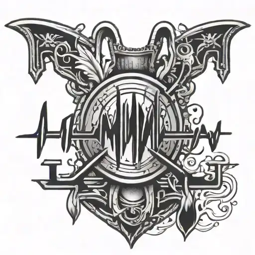 Ecg Line With Name Toola In Between Them Representing