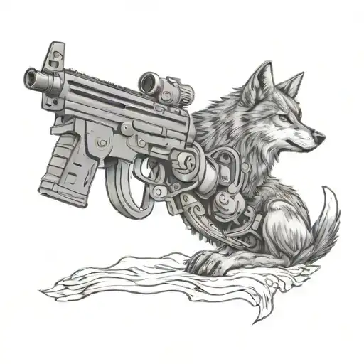 Wolf And Machine Guns