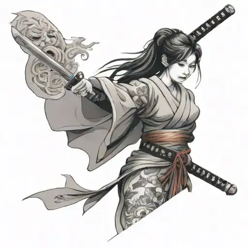 Japan Girl With Katana